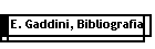 E. Gaddini, Bibliografia